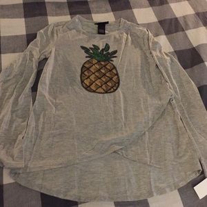 Girls Glitter Pineapple Shirt